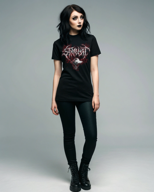 Strawhat Shirt – Metal Ästhetik | Anime Inspired | Dark Streetwear mit Strohhut Motiv | Alternative Unisex