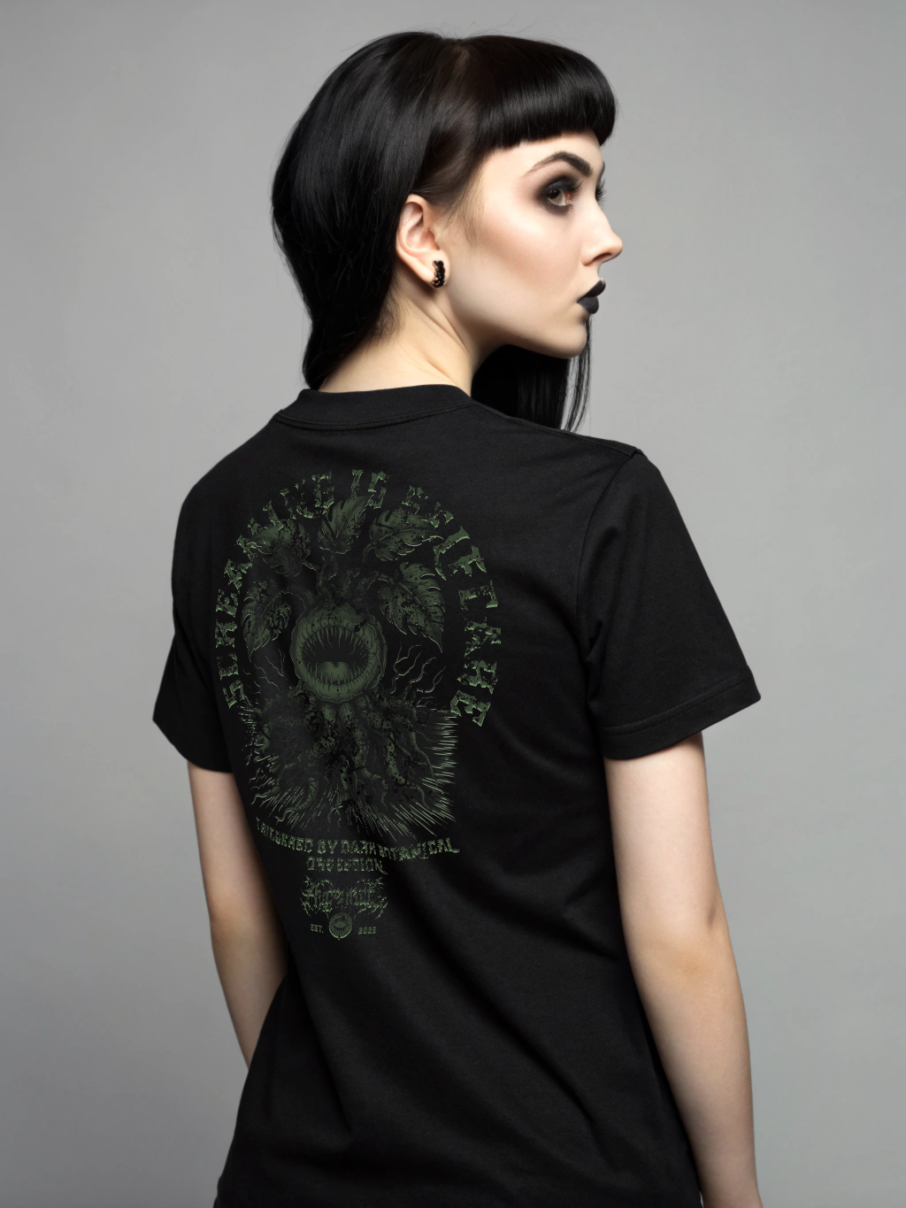 Screaming is Selfcare Shirt – Dark Botanical Alraune Design | Gothic Backprint | Alternative Unisex