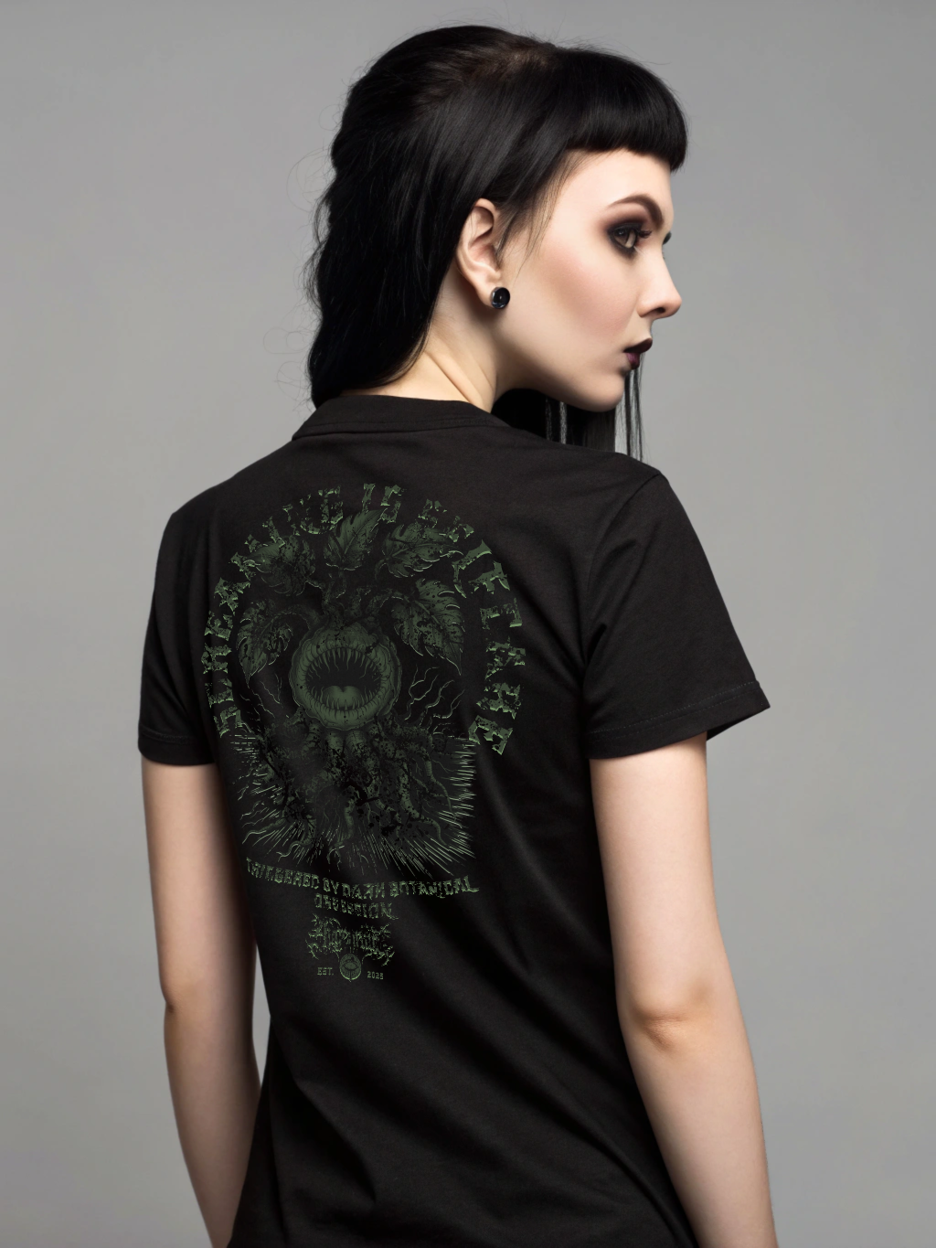 Screaming is Selfcare Shirt – Dark Botanical Alraune Design | Gothic Backprint | Alternative Unisex
