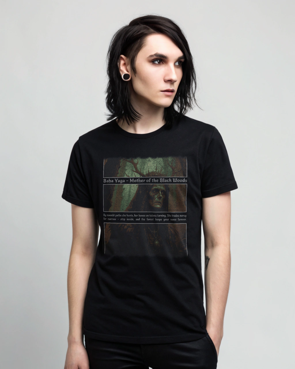 Baba Yaga Shirt – Mother of the Black Woods | Gothic Mythology | Dark Lore